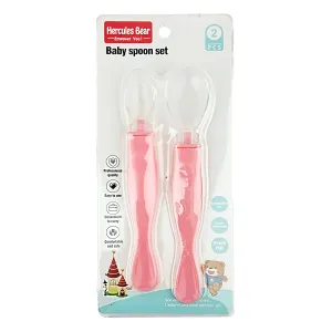 Hercules Bear Baby Silicone Spoon Set 2pcs (WMST-9188)